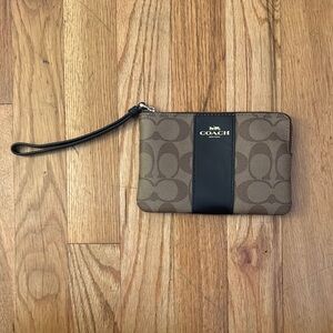 Coach Brown Wristlet